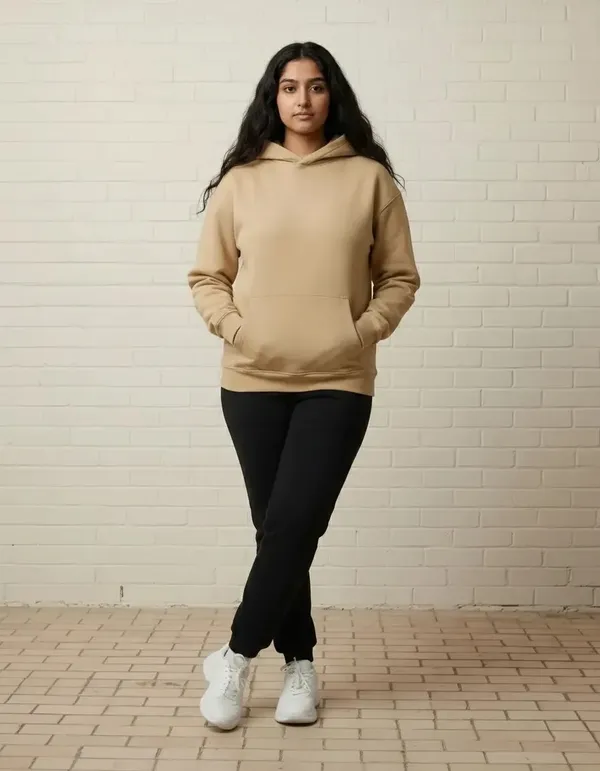 MiracleMonk_Women’s_Beige_Oversized_Hoodie_|_Relaxed_Fit_Minimal_Sweatshirt