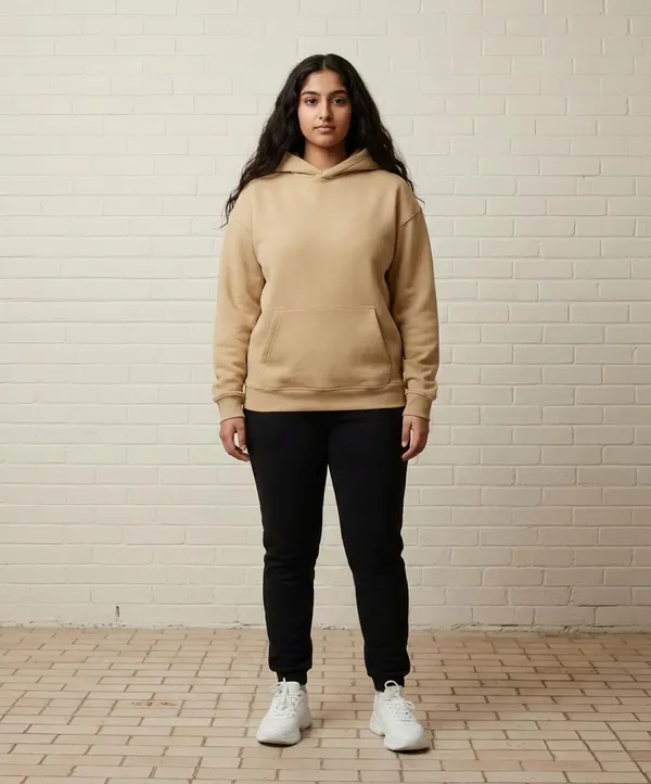 MiracleMonk_Women’s_Beige_Oversized_Hoodie_|_Relaxed_Fit_Minimal_Sweatshirt