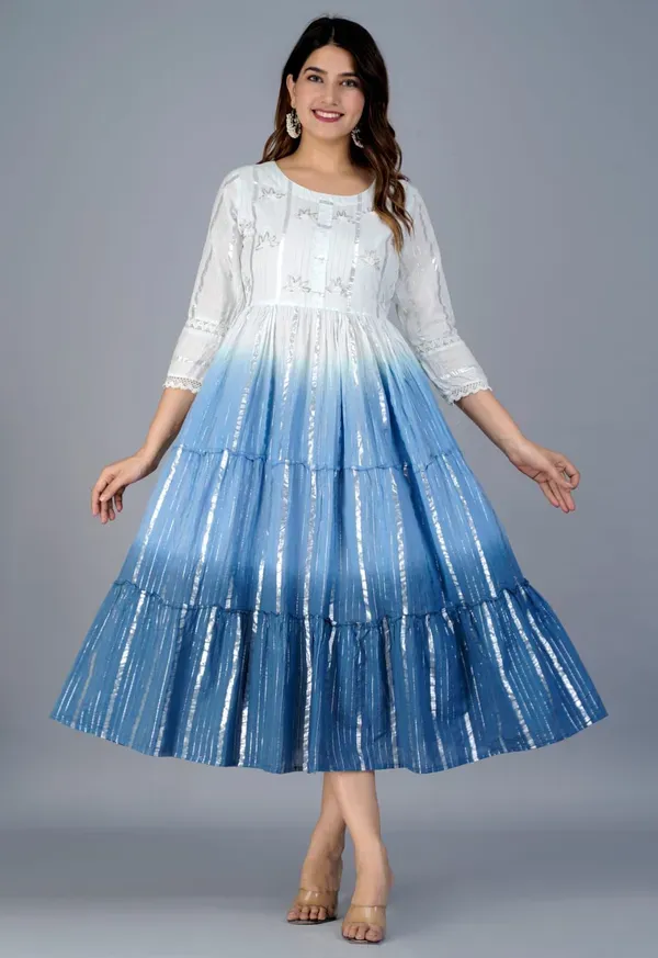 Blue_Cotton_With_Printed_Muslin_Foil_Foil_Print_Designer_Front_Cut_Kurti_With_Handwork_For_Women_&_Girls