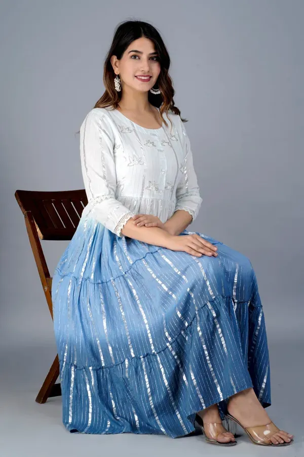Blue_Cotton_With_Printed_Muslin_Foil_Foil_Print_Designer_Front_Cut_Kurti_With_Handwork_For_Women_&_Girls