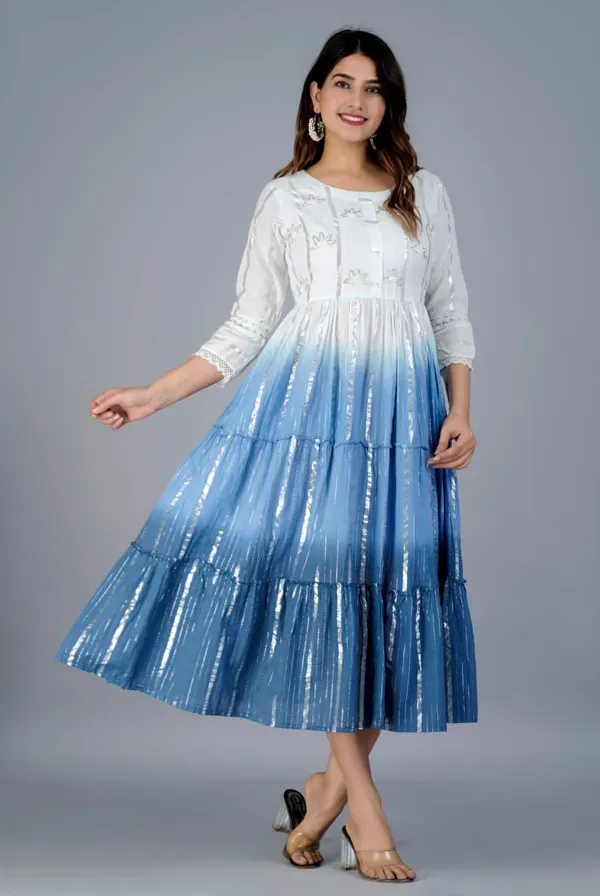 Blue_Cotton_With_Printed_Muslin_Foil_Foil_Print_Designer_Front_Cut_Kurti_With_Handwork_For_Women_&_Girls