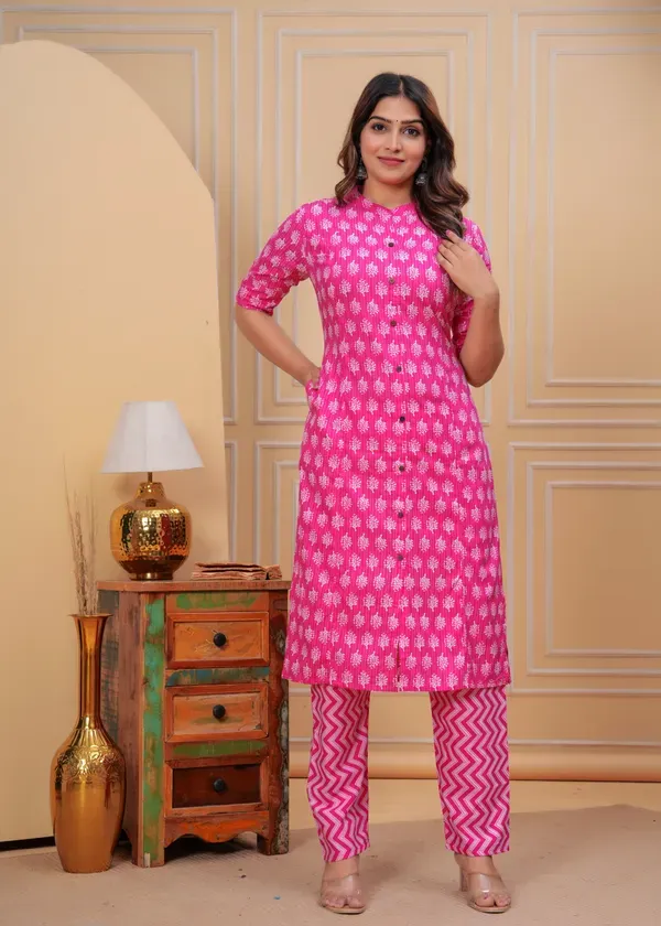 Pink_Pure_Cotton_Printed_Kurta,_Pant_&_Dupatta_Set_For_Women_&_Girls
