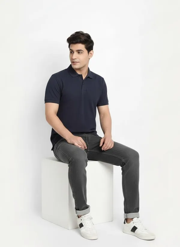 MiracleMonk_Men’s_Navy_Blue_Polo_T-Shirt_-_Stylish_&_Comfortable_Casual_Wear