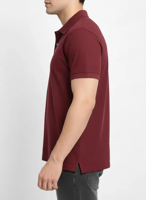 MiracleMonk_Men’s_Maroon_Polo_T-Shirt_-_Stylish_&_Comfortable_Casual_Wear