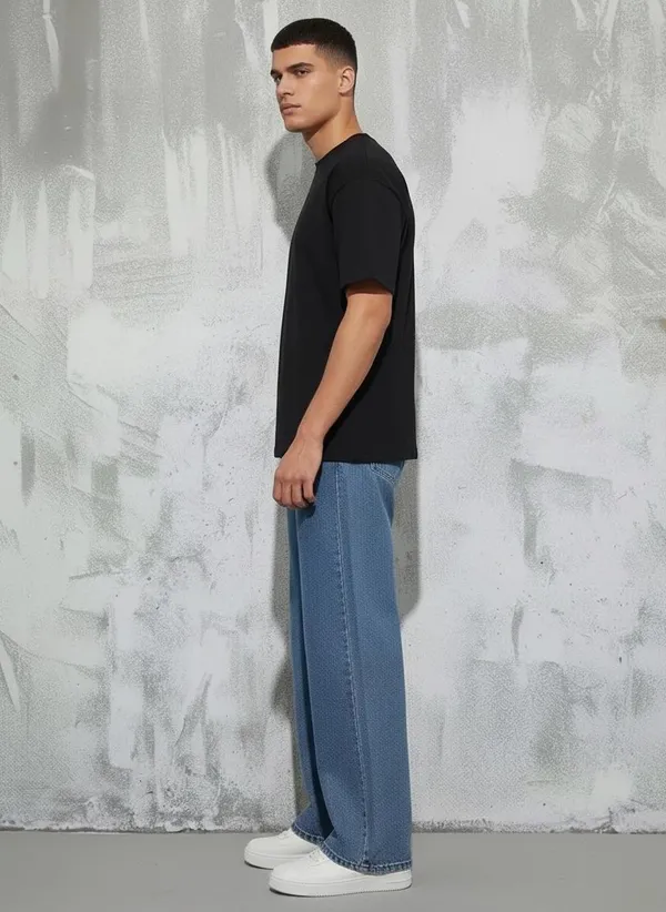 MiracleMonk_Men’s_Black_Oversized_T-Shirt_|_Relaxed_Fit_Minimal_Tee
