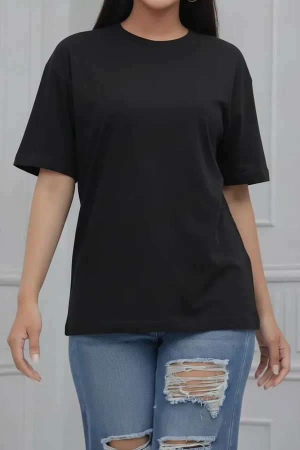 MiracleMonk_Women’s_Black_Oversized_T-Shirt_|_Relaxed_Fit_Minimal_Tee