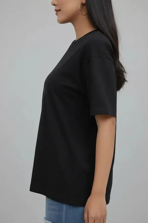 MiracleMonk_Women’s_Black_Oversized_T-Shirt_|_Relaxed_Fit_Minimal_Tee
