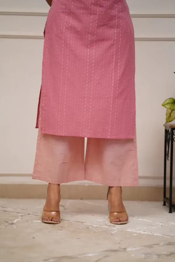 Pink_Pure_Cotton_Katha_Work_Cut_Sleeve_Kurta_&_Palazzo_Set_For_Women_&_Girls
