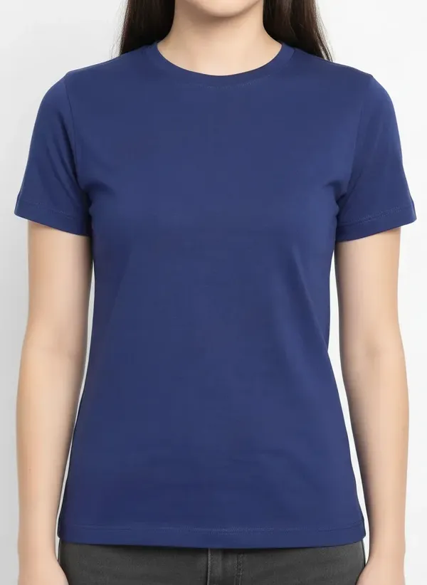 MiracleMonk_Women’s_Royal_Blue_Round_Neck_Regular_T-Shirt_-_Stylish_&_Comfortable_Casual_Wear