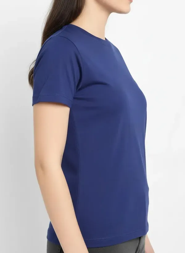 MiracleMonk_Women’s_Royal_Blue_Round_Neck_Regular_T-Shirt_-_Stylish_&_Comfortable_Casual_Wear