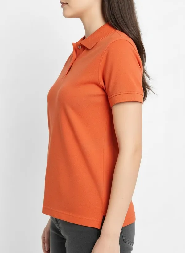 MiracleMonk_Women’s_Brick_Polo_T-Shirt_-_Stylish_&_Comfortable_Casual_Wear