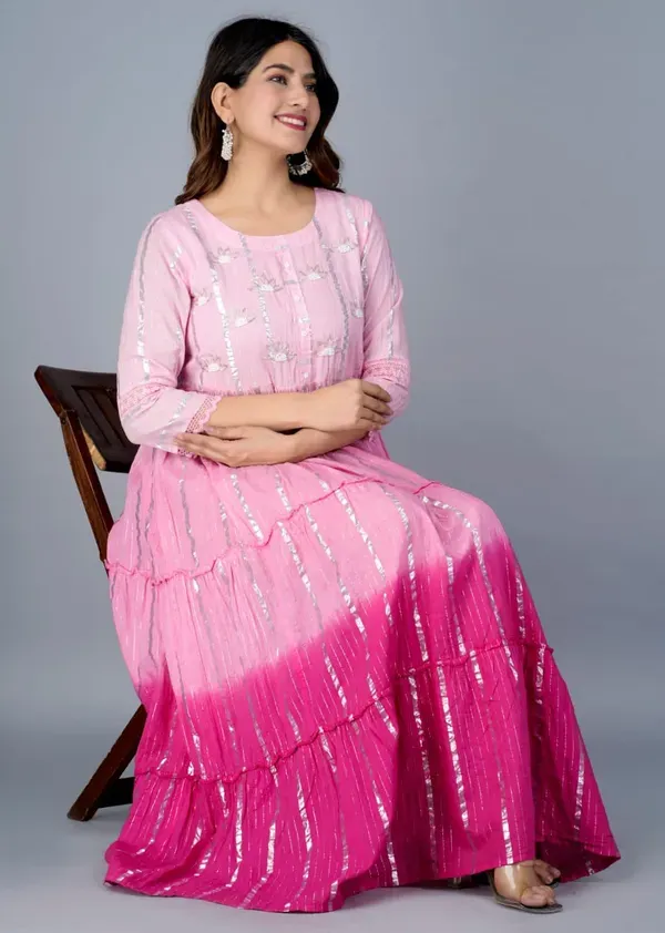 Pink_Cotton_With_Printed_Muslin_Foil_Foil_Print_Designer_Front_Cut_Kurti_With_Handwork_For_Women_&_Girls