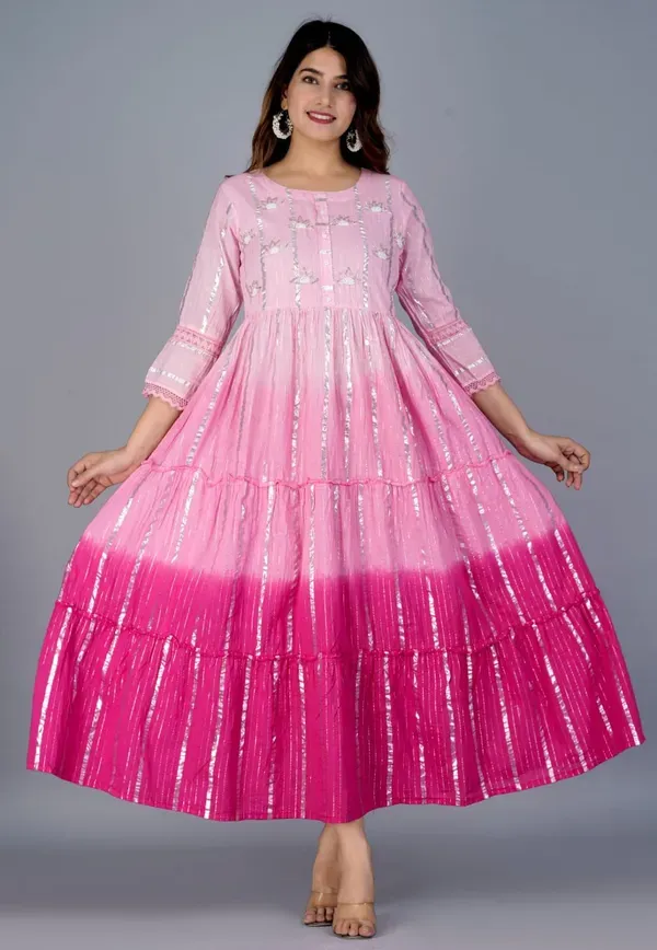 Pink_Cotton_With_Printed_Muslin_Foil_Foil_Print_Designer_Front_Cut_Kurti_With_Handwork_For_Women_&_Girls