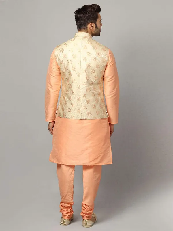 Men's_Silk_Blend_Regular_Kurta_Churidar_Pyjama_with_Bundi_Nehru_Jacket/Waistcoat
