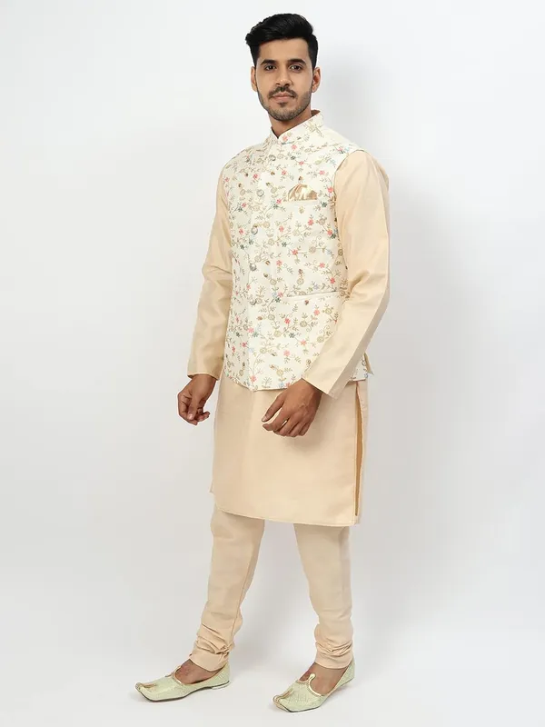 Men's_Silk_Blend_Kurta_Pajama_with_Designer_Ethnic_Nehru_Jacket/Modi_Jacket