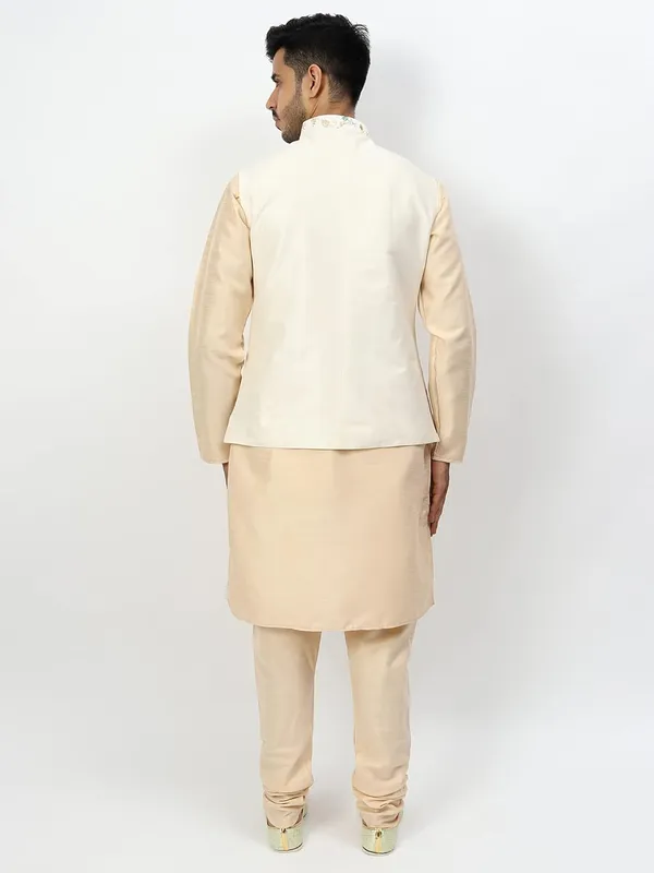 Men's_Silk_Blend_Kurta_Pajama_with_Designer_Ethnic_Nehru_Jacket/Modi_Jacket