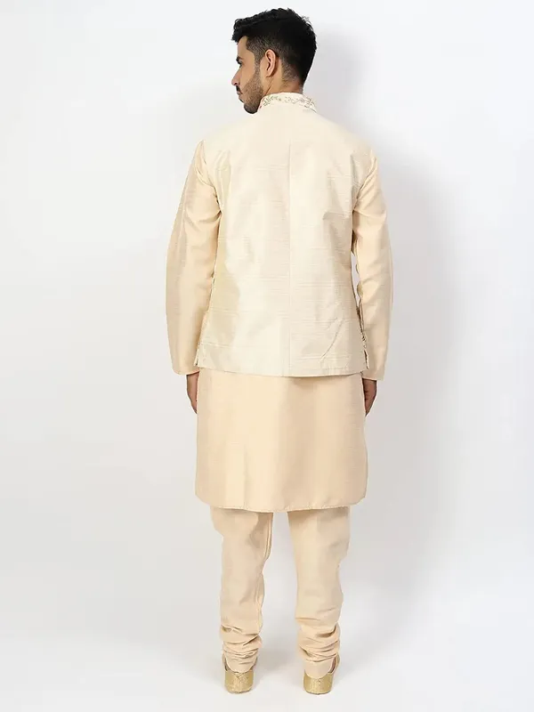 Men's_Silk_Blend_Kurta_Pajama_with_Designer_Ethnic_Nehru_Jacket/Modi_Jacket