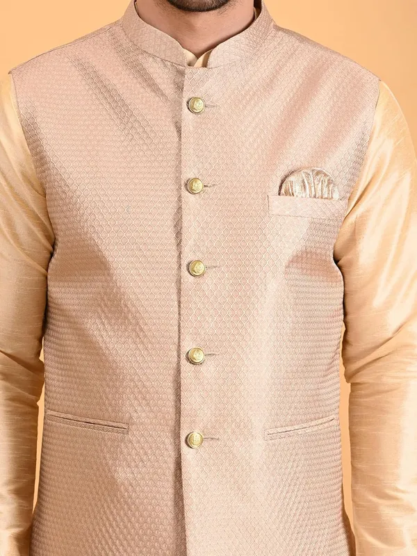 Men's_Silk_Blend_Kurta_Pajama_with_Nehru_Jacket/Modi_Jacket