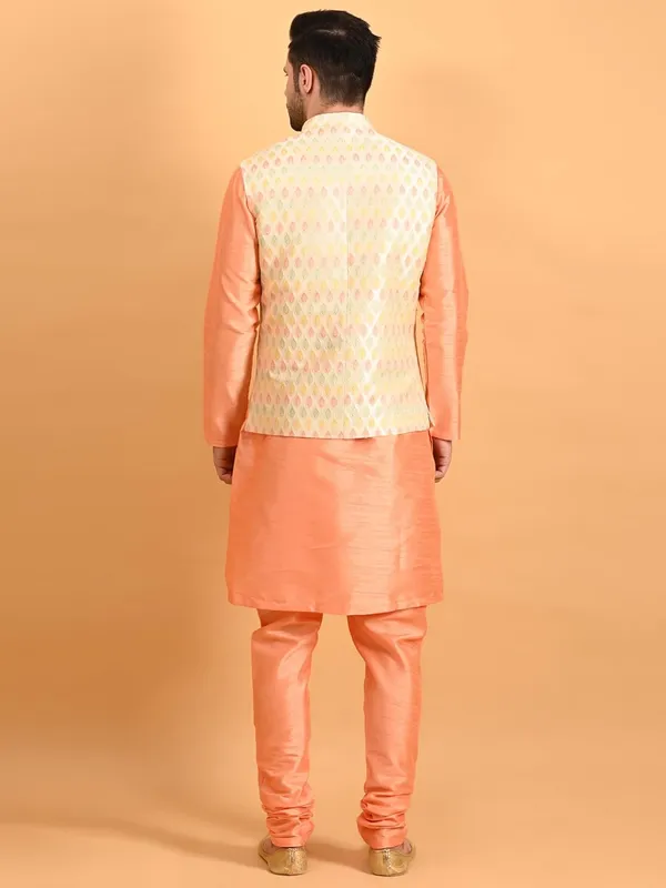 Men's_Silk_Blend_Kurta_Pajama_with_Nehru_Jacket/Modi_Jacket