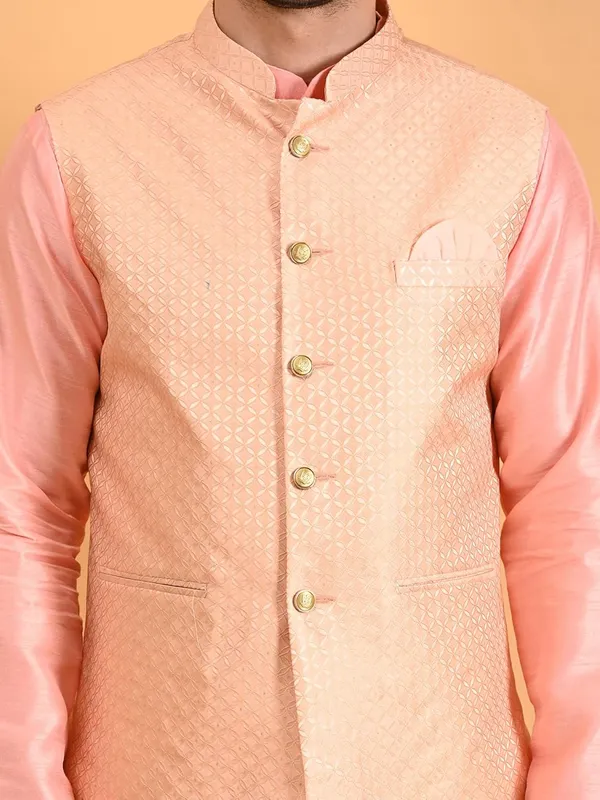 Men's_Silk_Blend_Kurta_Pajama_with_Nehru_Jacket/Modi_Jacket
