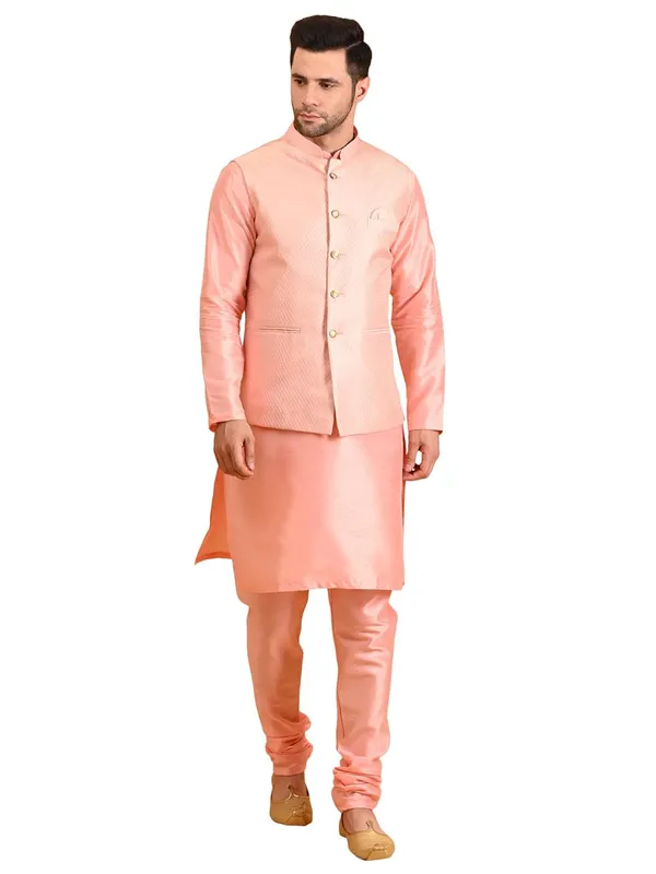 Men's_Silk_Blend_Kurta_Pajama_with_Nehru_Jacket/Modi_Jacket
