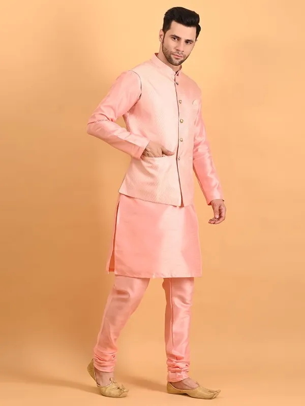 Men's_Silk_Blend_Kurta_Pajama_with_Nehru_Jacket/Modi_Jacket