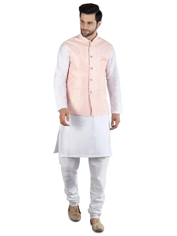 Men's_Silk_Blend_Kurta_Pajama_with_Nehru_Jacket/Modi_Jacket