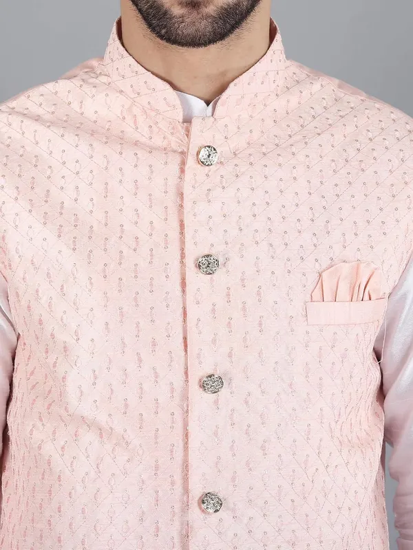 Men's_Silk_Blend_Kurta_Pajama_with_Nehru_Jacket/Modi_Jacket