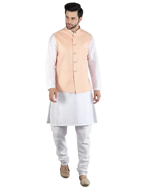 Men's_Silk_Blend_Kurta_Pajama_with_Nehru_Jacket/Modi_Jacket