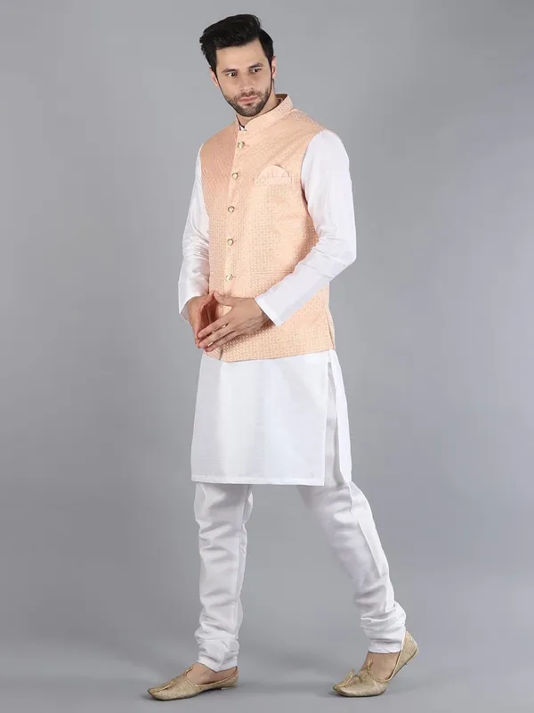 Men's_Silk_Blend_Kurta_Pajama_with_Nehru_Jacket/Modi_Jacket