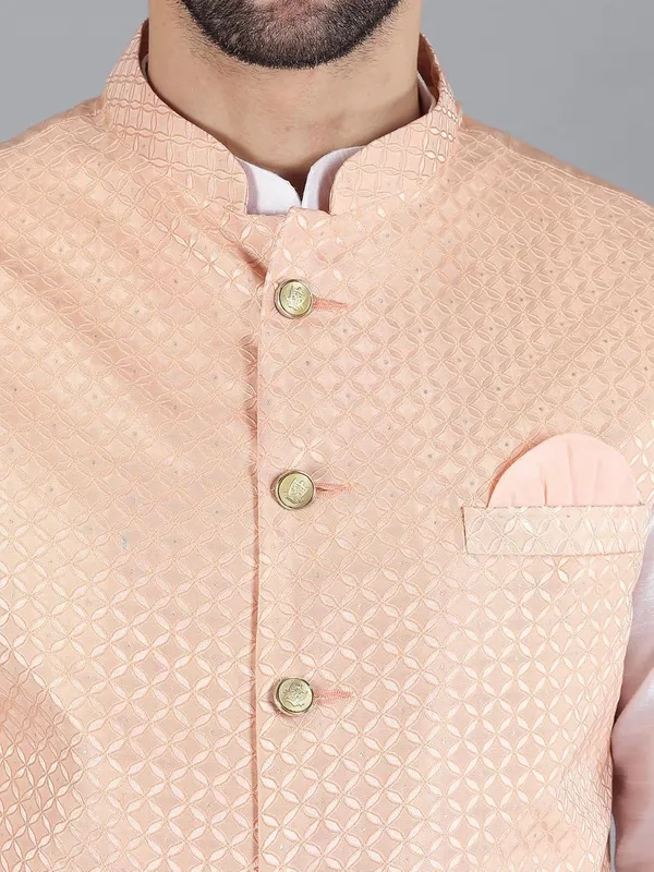 Men's_Silk_Blend_Kurta_Pajama_with_Nehru_Jacket/Modi_Jacket