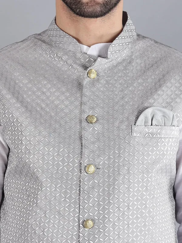 Men's_Silk_Blend_Kurta_Pajama_with_Nehru_Jacket/Modi_Jacket