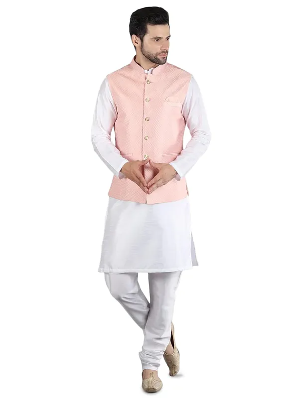 Men's_Silk_Blend_Kurta_Pajama_with_Nehru_Jacket/Modi_Jacket