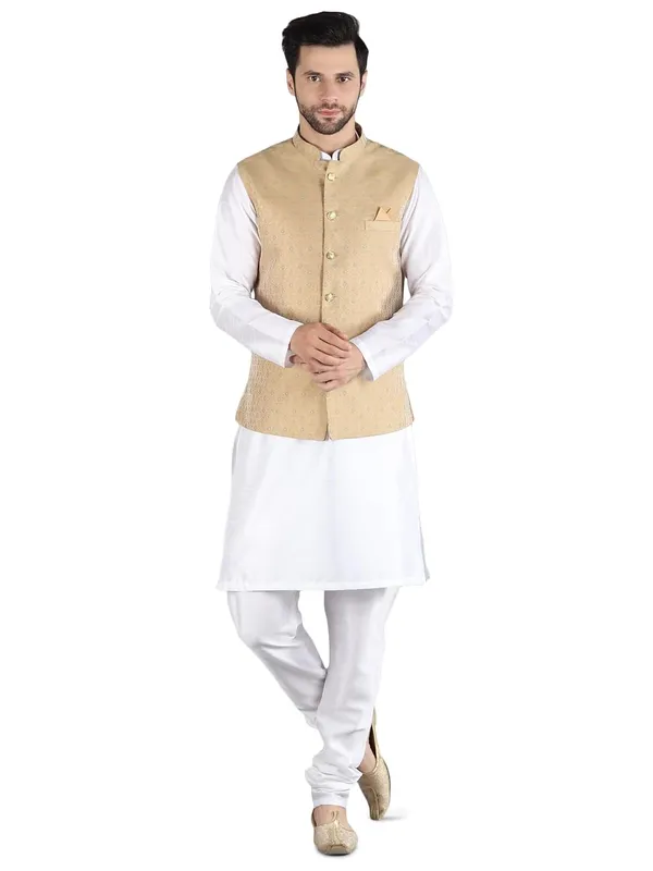 Men's_Silk_Blend_Kurta_Pajama_with_Nehru_Jacket/Modi_Jacket