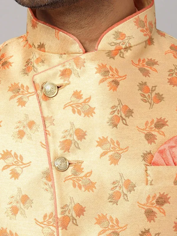 Men's_Silk_Blend_Regular_Kurta_Churidar_Pyjama_with_Bundi_Nehru_Jacket/Waistcoat
