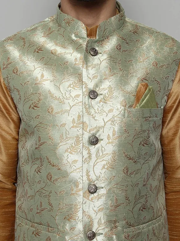 Men's_Silk_Blend_Kurta_Pajama_with_Designer_Ethnic_Nehru_Jacket/Modi_Jacket?