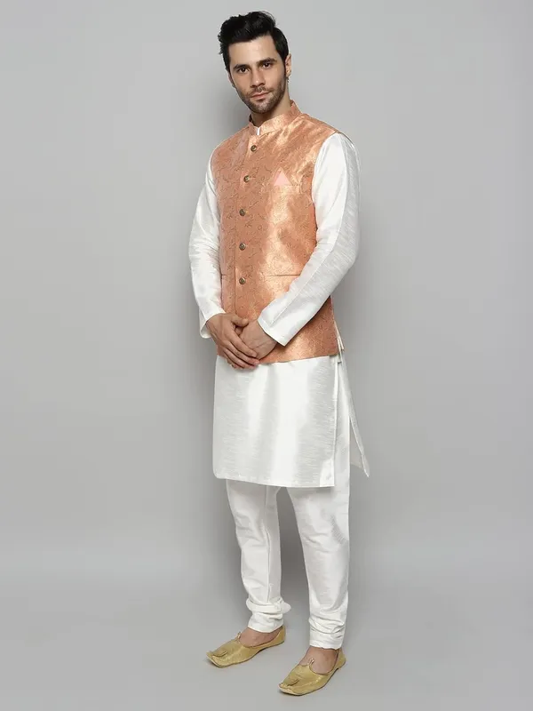 Men's_Silk_Blend_Kurta_Pajama_with_Designer_Ethnic_Nehru_Jacket/Modi_Jacket?