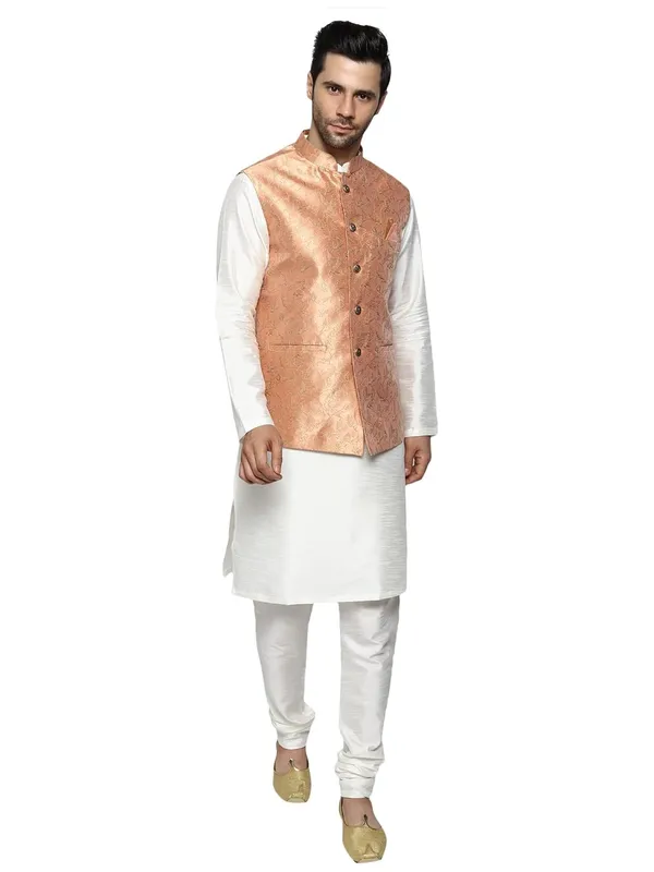 Men's_Silk_Blend_Kurta_Pajama_with_Designer_Ethnic_Nehru_Jacket/Modi_Jacket?