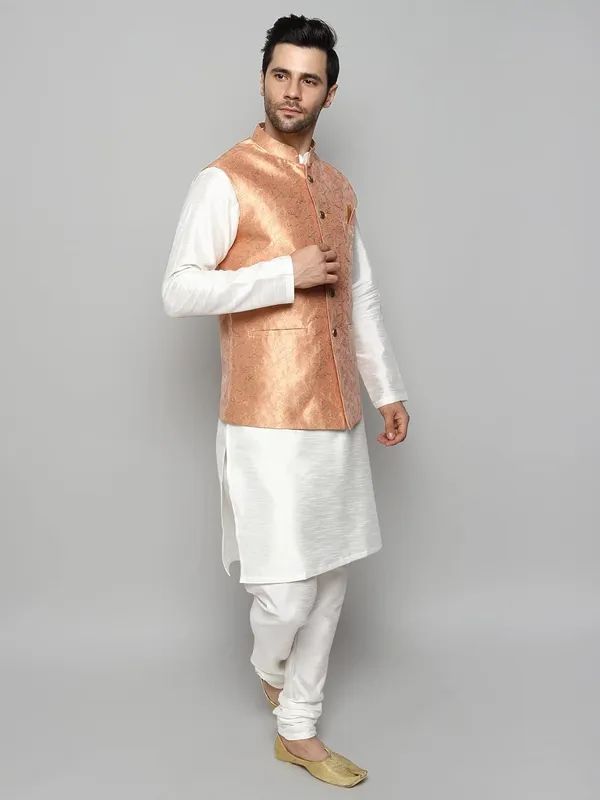 Men's_Silk_Blend_Kurta_Pajama_with_Designer_Ethnic_Nehru_Jacket/Modi_Jacket?