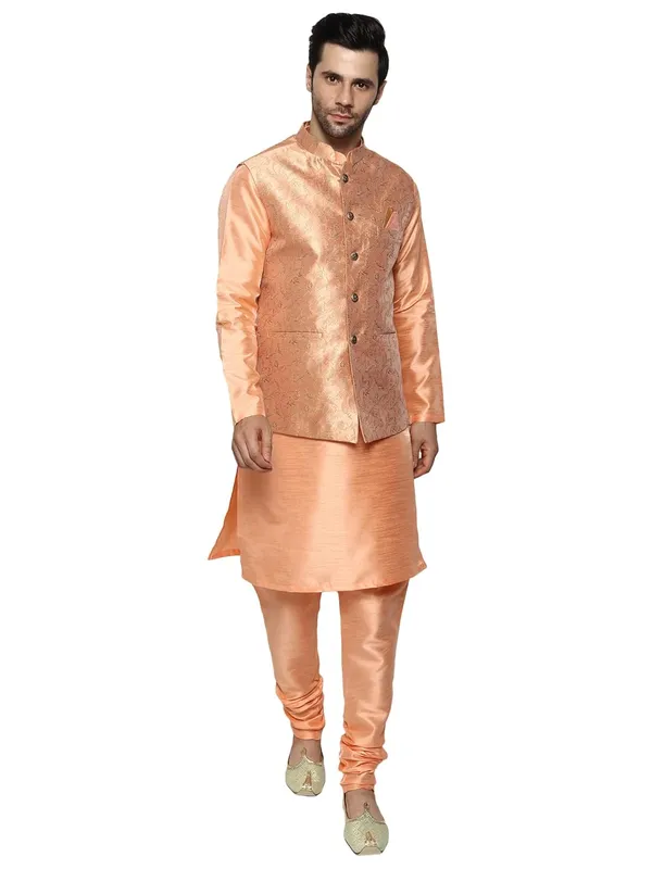 Men's_Silk_Blend_Kurta_Pajama_with_Designer_Ethnic_Nehru_Jacket/Modi_Jacket?
