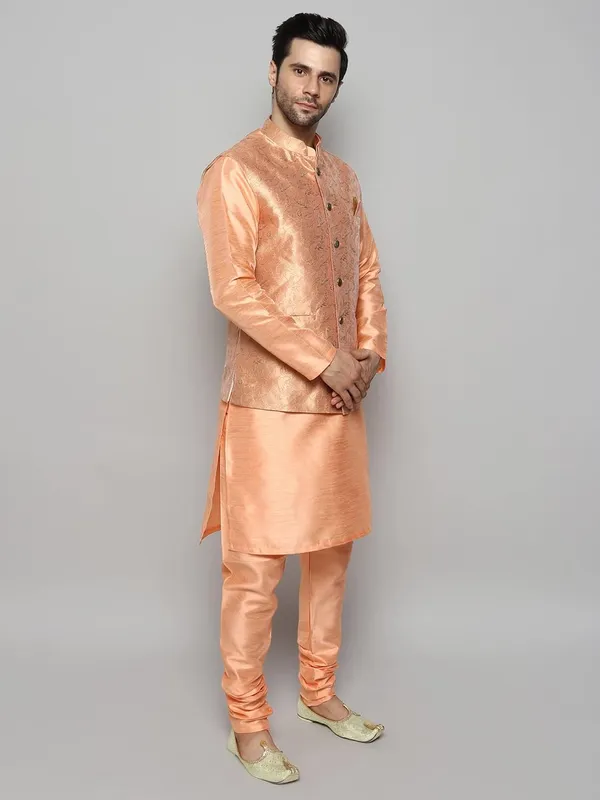 Men's_Silk_Blend_Kurta_Pajama_with_Designer_Ethnic_Nehru_Jacket/Modi_Jacket?