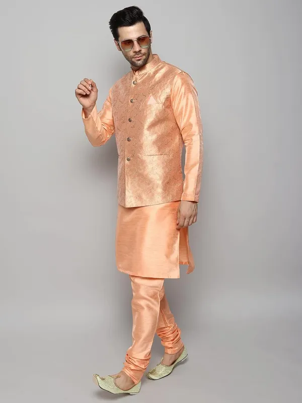 Men's_Silk_Blend_Kurta_Pajama_with_Designer_Ethnic_Nehru_Jacket/Modi_Jacket?