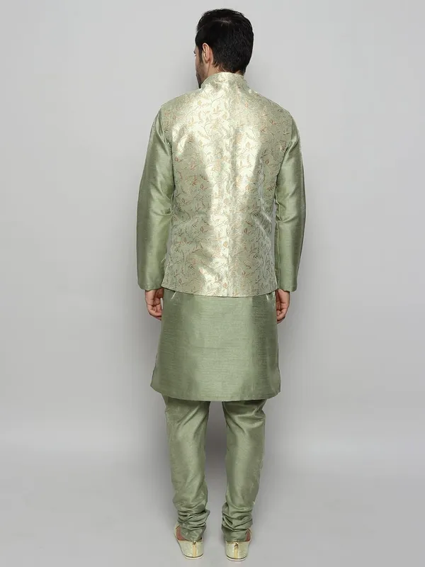 Men's_Silk_Blend_Kurta_Pajama_with_Designer_Ethnic_Nehru_Jacket/Modi_Jacket?