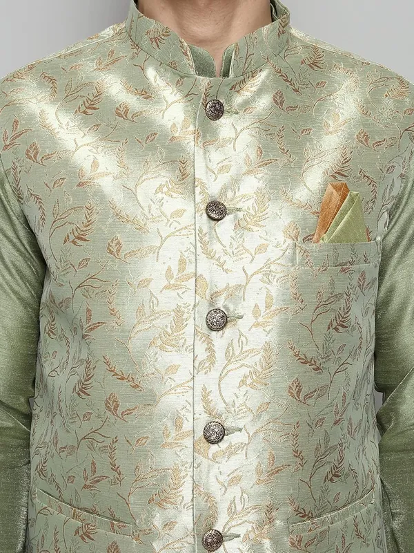 Men's_Silk_Blend_Kurta_Pajama_with_Designer_Ethnic_Nehru_Jacket/Modi_Jacket?