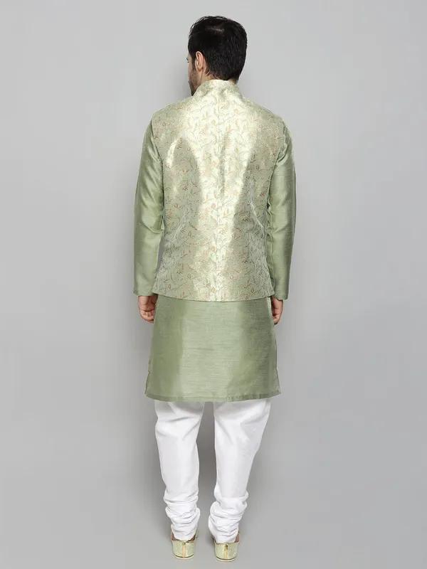 Men's_Silk_Blend_Kurta_Pajama_with_Designer_Ethnic_Nehru_Jacket/Modi_Jacket?