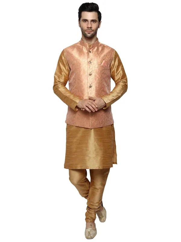 Men's_Silk_Blend_Kurta_Pajama_with_Designer_Ethnic_Nehru_Jacket/Modi_Jacket?