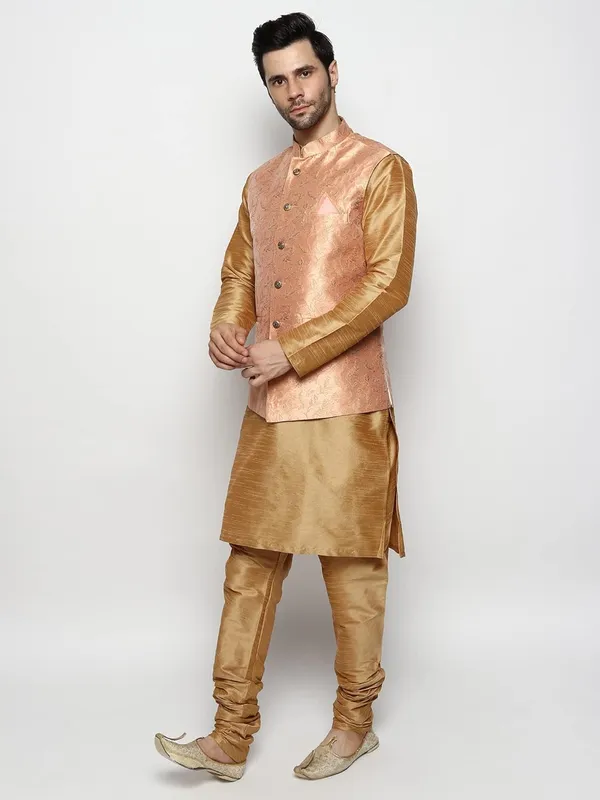 Men's_Silk_Blend_Kurta_Pajama_with_Designer_Ethnic_Nehru_Jacket/Modi_Jacket?