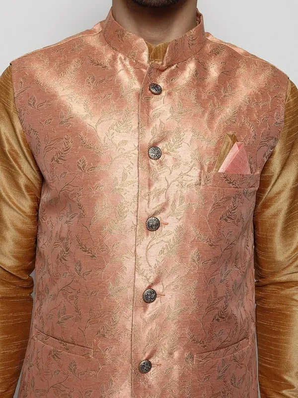 Men's_Silk_Blend_Kurta_Pajama_with_Designer_Ethnic_Nehru_Jacket/Modi_Jacket?