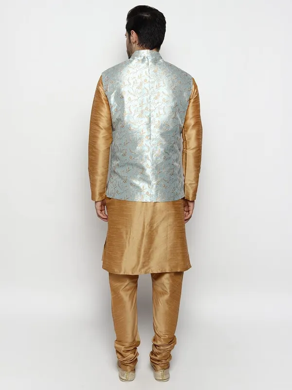Men's_Silk_Blend_Kurta_Pajama_with_Designer_Ethnic_Nehru_Jacket/Modi_Jacket?