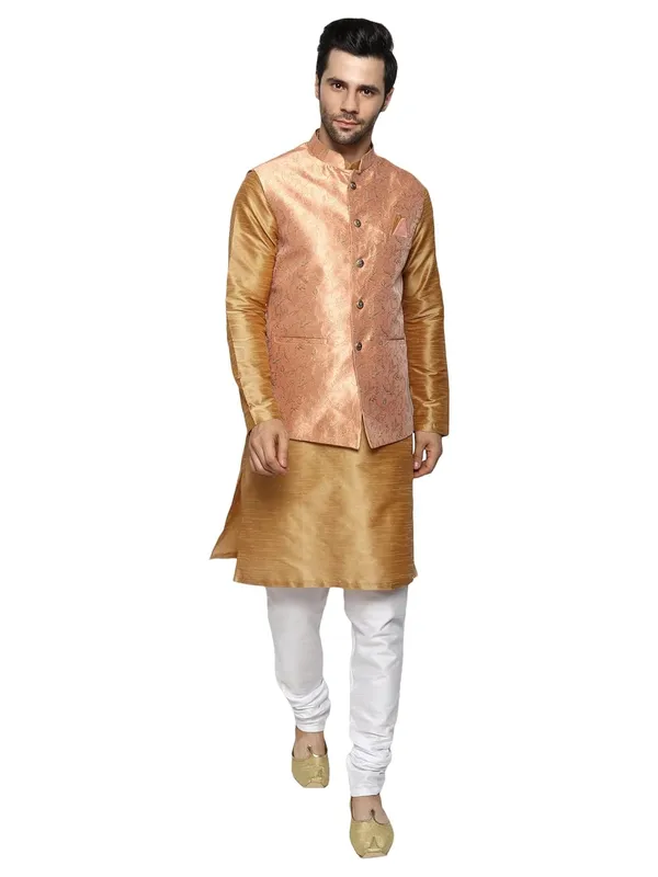 Men's_Silk_Blend_Kurta_Pajama_with_Designer_Ethnic_Nehru_Jacket/Modi_Jacket?